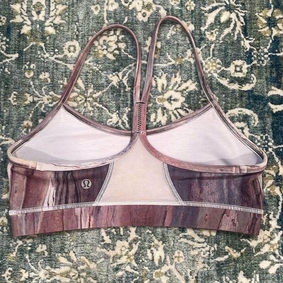 Lululemon Flow Y Bra IV in Mini Hazy Horizon Storm Mauve Bark Berry (Siz… - Picture 2 of 8